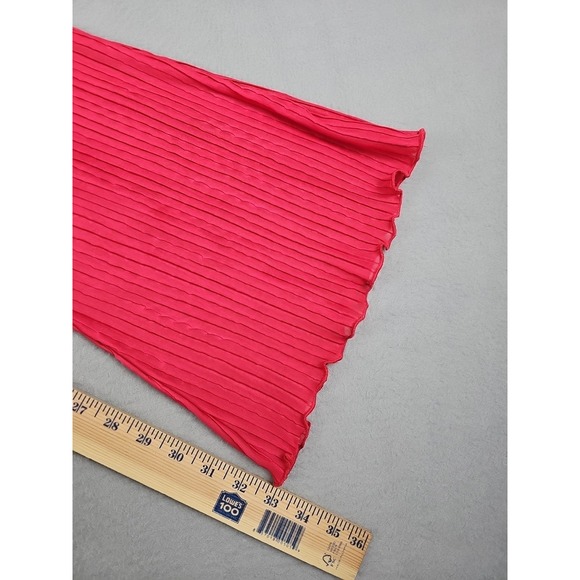 Zara Women's Small Pink Pants Pleated Ruffled Flare Elastic Waistband BOHO - Picture 12 of 12